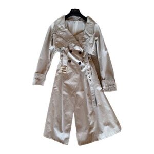 Alexandre Blanc Gabardine Trench Dress/Coat